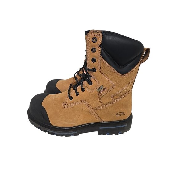 DAKOTA Men's 8" Steel Toe Steel Plate Quad Comfort Work Boots 8522 Wheat 10W - Picture 5 of 7
